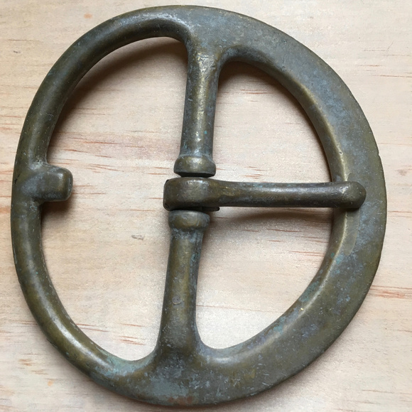 Oversized Antique Industrial Brass Buckle